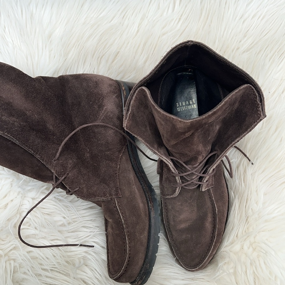 Stuart Weitzman Suede Brown Booties 8
